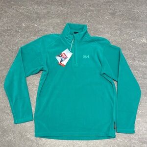 Helly Hansen women’s day breaker 1/2 zip fleece signal green medium NWT